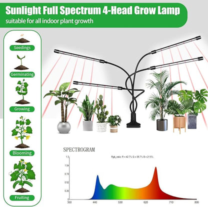 Grow Lights for Indoor Plants,168 LEDs Clip Plant Lights, Full Spectrum LED Plant Growing Lamps