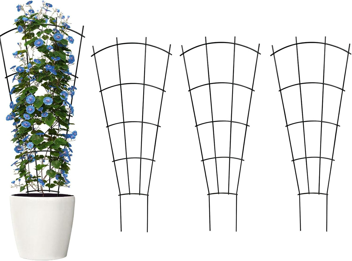 4 Pack 23'' Indoor Plant Trellis for Potted Plants Climbing, Outdoor Metal Garden Trellis