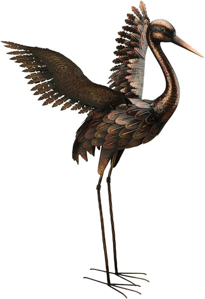 Regal Art & Gift Outdoor Garden Décor, Unique Bird Sculpture, Rustic Metal Bird Statues, Garden