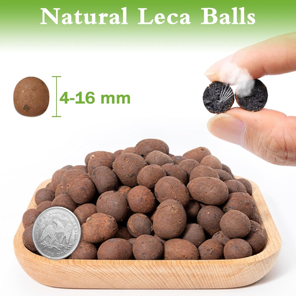 Halatool 12LB Expanded Clay Pebbles for Potted Plants Organic Lightweitht Clay Leca Balls for