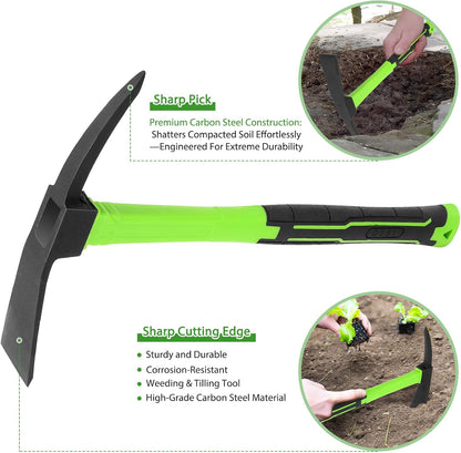 2pcs Pick Axes for Digging and No Installation Required Garden Hoe and Cultivator Hand Rake Garden