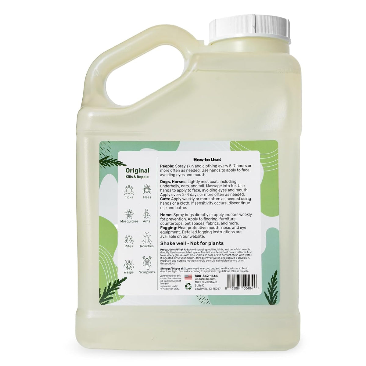 Cedarcide Original Bug Spray | Repel & Kill Fleas, Ticks, Mosquitoes, Mites, Ants & Chiggers | for