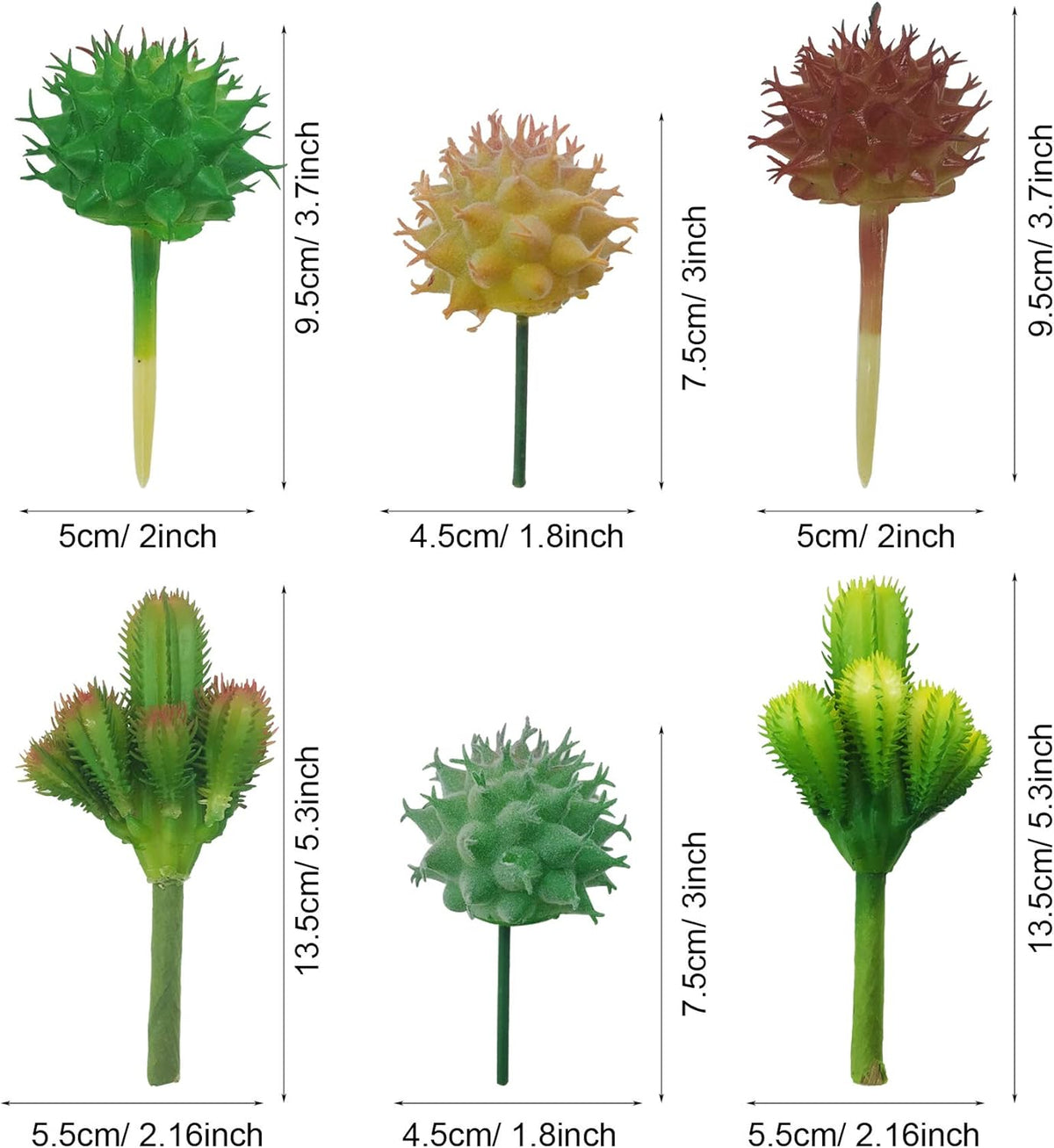 N|A Cayway 10 PCS Artificial Cactus and Succulent Plants - Faux Cacti Decor for Decoration - Bulk
