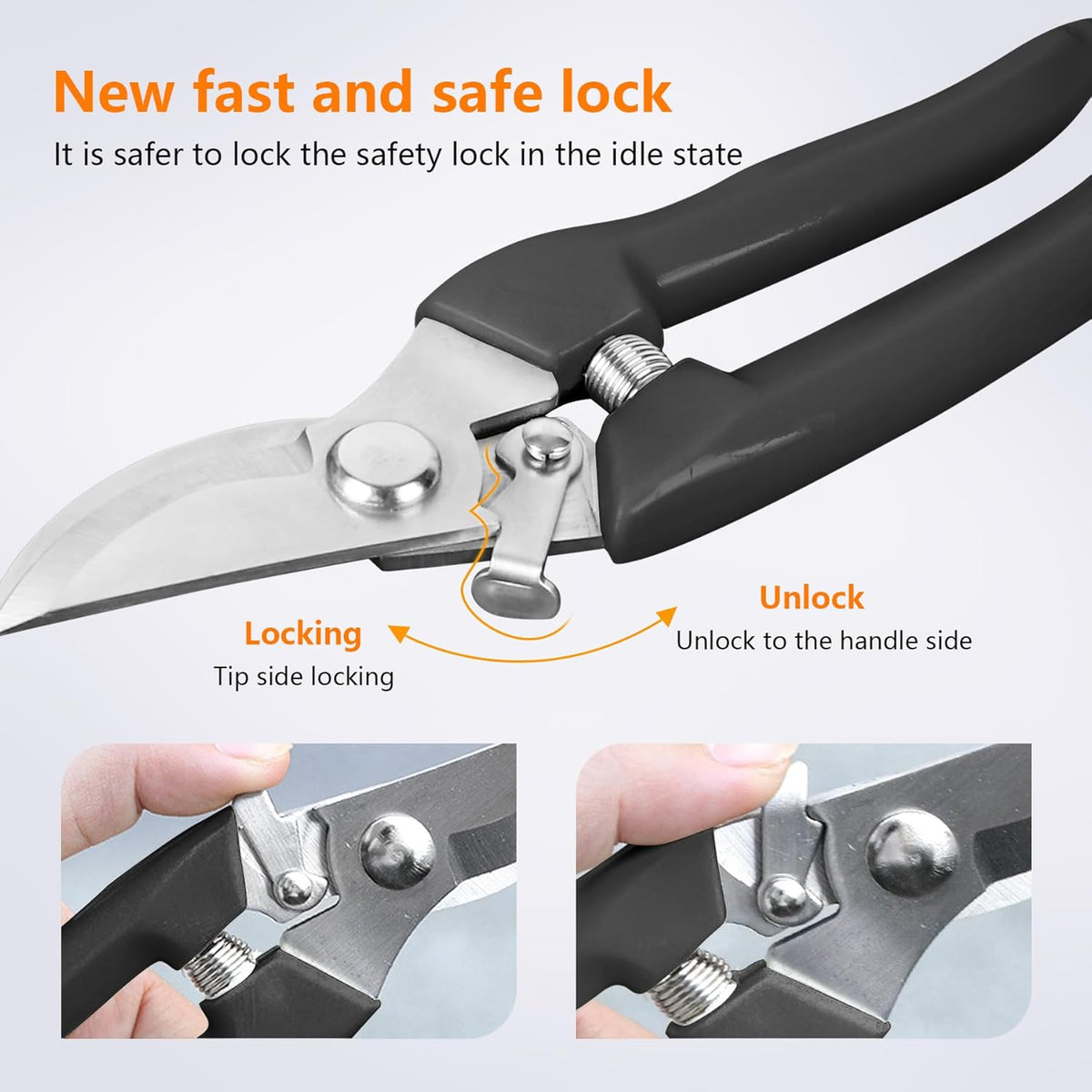 Garden Scissors for Plant, Tip Pruning Shears for Cutting Flowers, Trimming Plants, Bonsai and