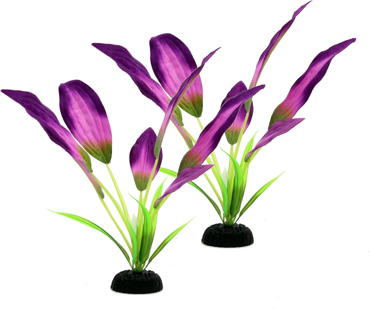 Silk Aquarium Plants for Betta Fish Tank, 2 Pcs 8 Inch Small Silk Aquarium Plant Aquatic Water