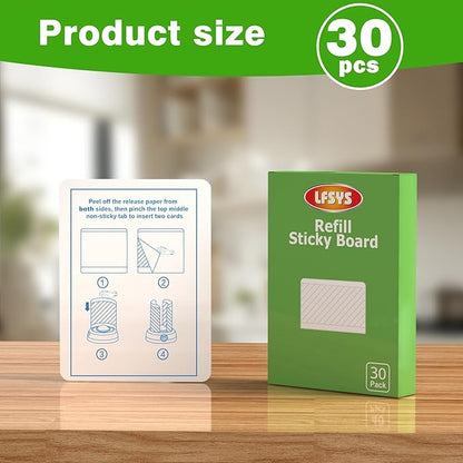 30-Pack Double-Sided Sticky Refill Cards for 360° UV Light Fly Trap – Easy-to-Replace Adhesive