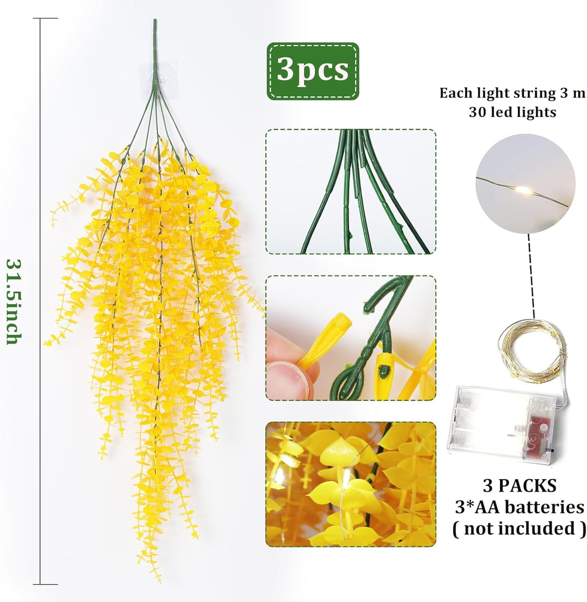 Hanging Plants Indoor Artificial Grass Fake Faux Hanging Plants Outdoor Artificial Plant Wall for