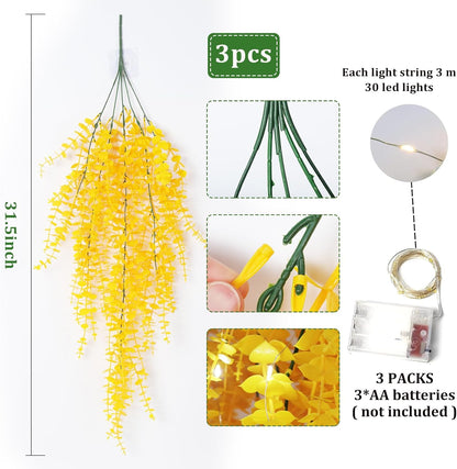 Hanging Plants Indoor Artificial Grass Fake Faux Hanging Plants Outdoor Artificial Plant Wall for