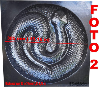 SvitMods Mold Snake DIY Statue for Garden Concrete Cement Mould Rattlesnake Garden Decor Mold Croc