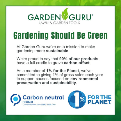Garden Guru Hand Rake Cultivator Claw Soil Tiller - Military Grade Steel - Rust Resistant - 5 Tine