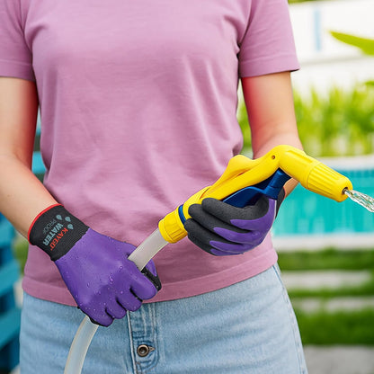 KAYGO Waterproof Work Gloves for Men and Women, Rubber Coated Non-slip Working Gloves for Garden