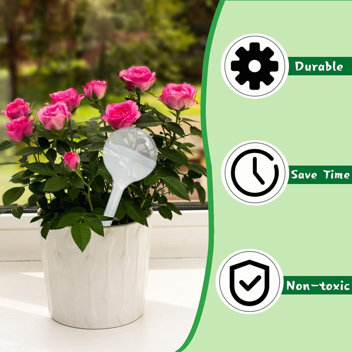 20 PCS Clear Plant Watering Globes,Plastic Self-Watering Bulbs,Self Watering Planter Insert Plant
