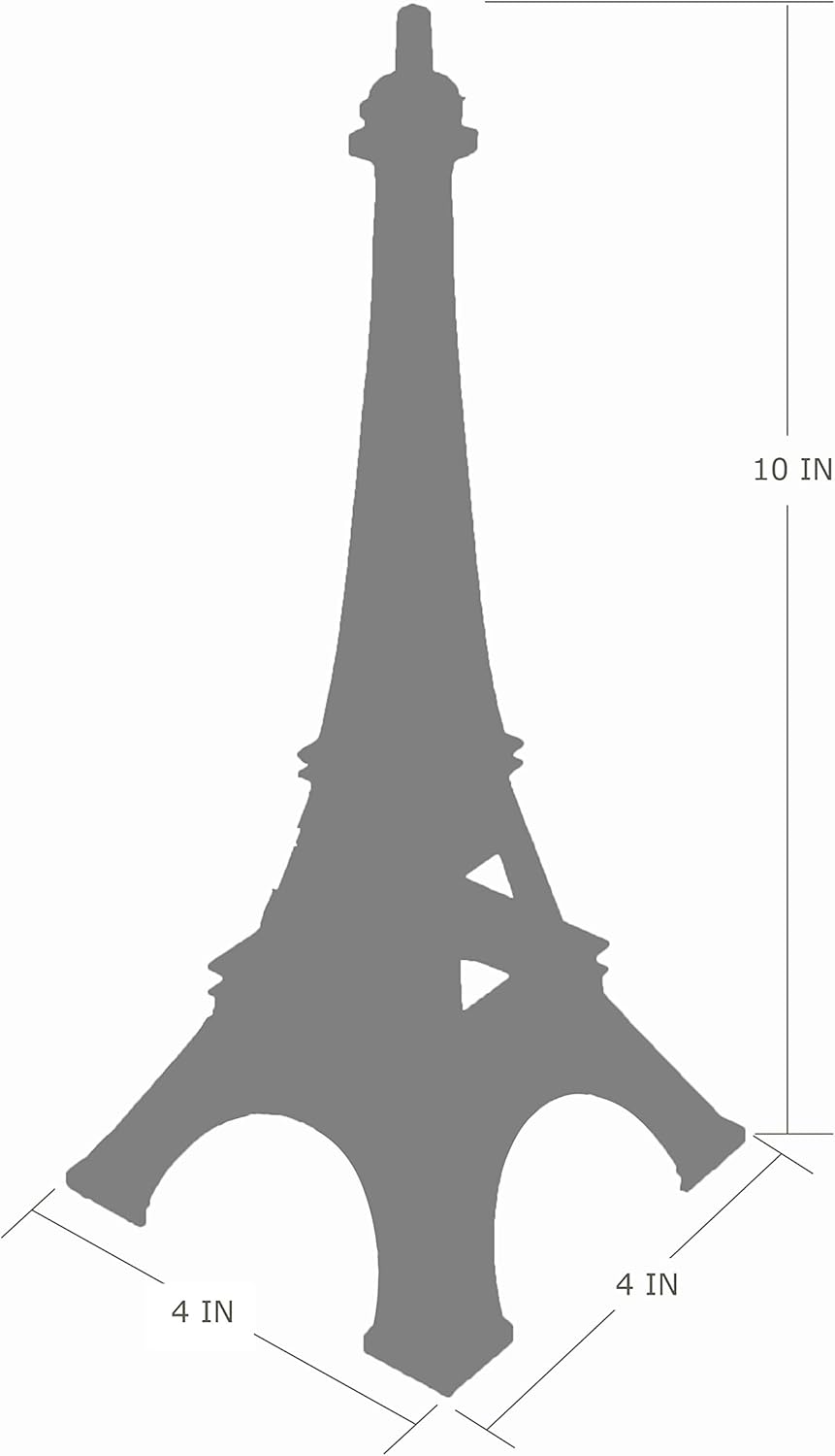 allgala 10" Eiffel Tower Statue Decor Alloy Metal, Silver