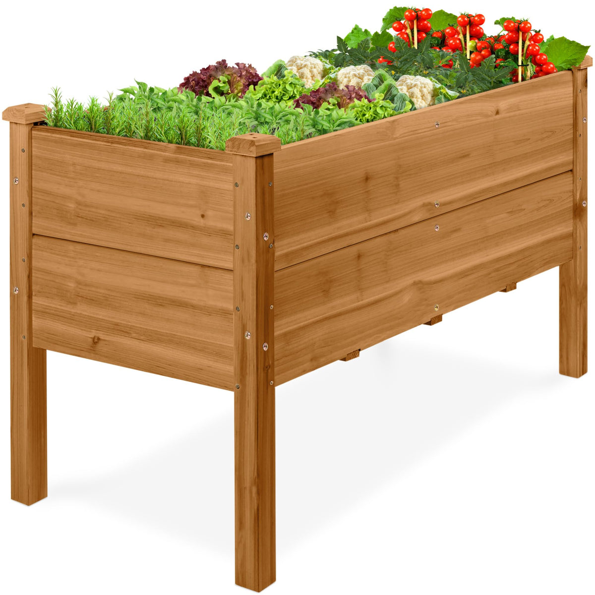 Best Choice Products 48" x 24" x 30" Raised Garden Bed with Extra Deep 16" Depth, Elevated Wood