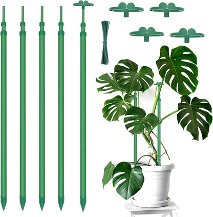Extendable Plant Stakes, Length Scalable from 17.9IN to 42.3IN Plant Support Stake, Orchid Sticks