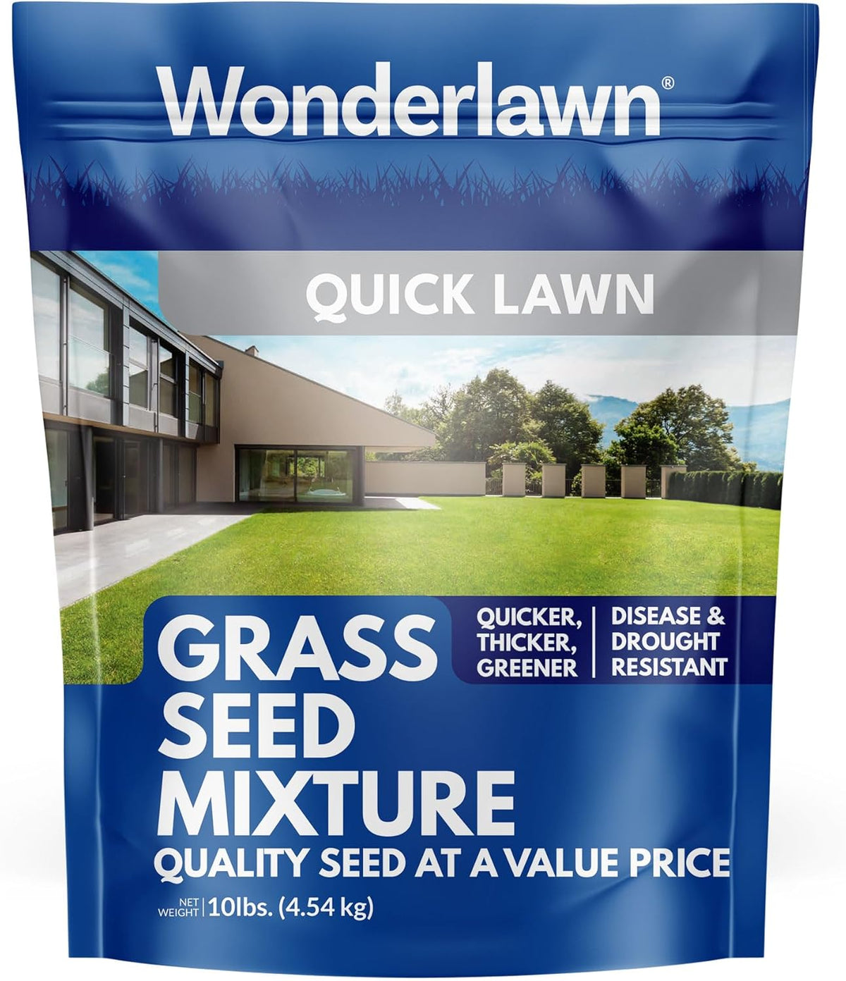 Barenbrug Wonderlawn Quicklawn Grass Seed Mix for Lawn Care and Landscaping, 10 lbs. Bag