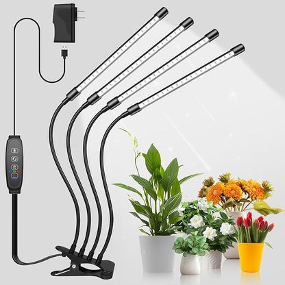 Shyineyou Grow Lights for Indoor Plants, 80LEDs Clip Plant Lights for Indoor Growing, Full Spectrum