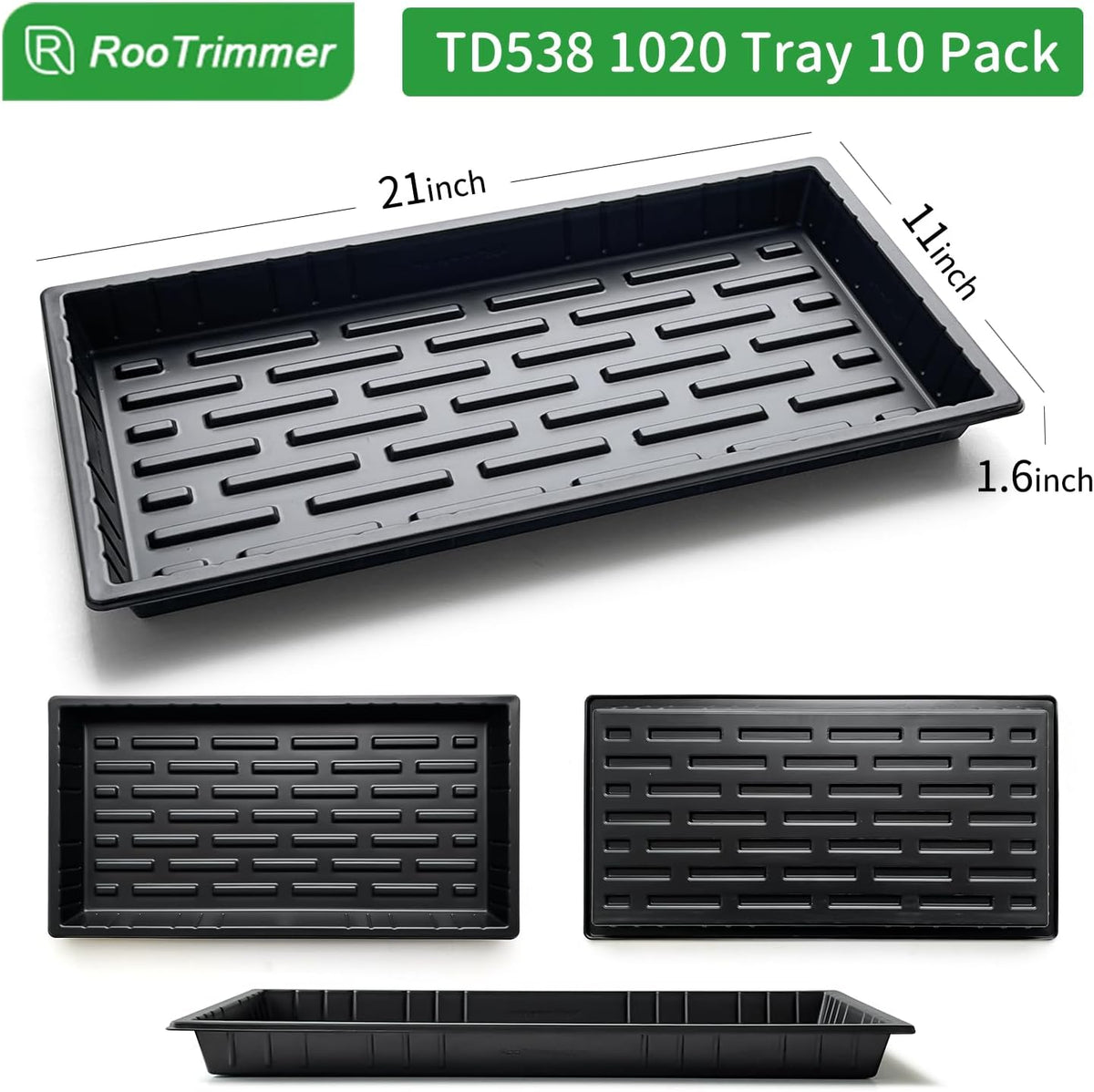 Growing Trays, 1020 Plant Nursery Trays Heavy Duty Seed Starter Flat Seedling Tray for 72/128 Cell