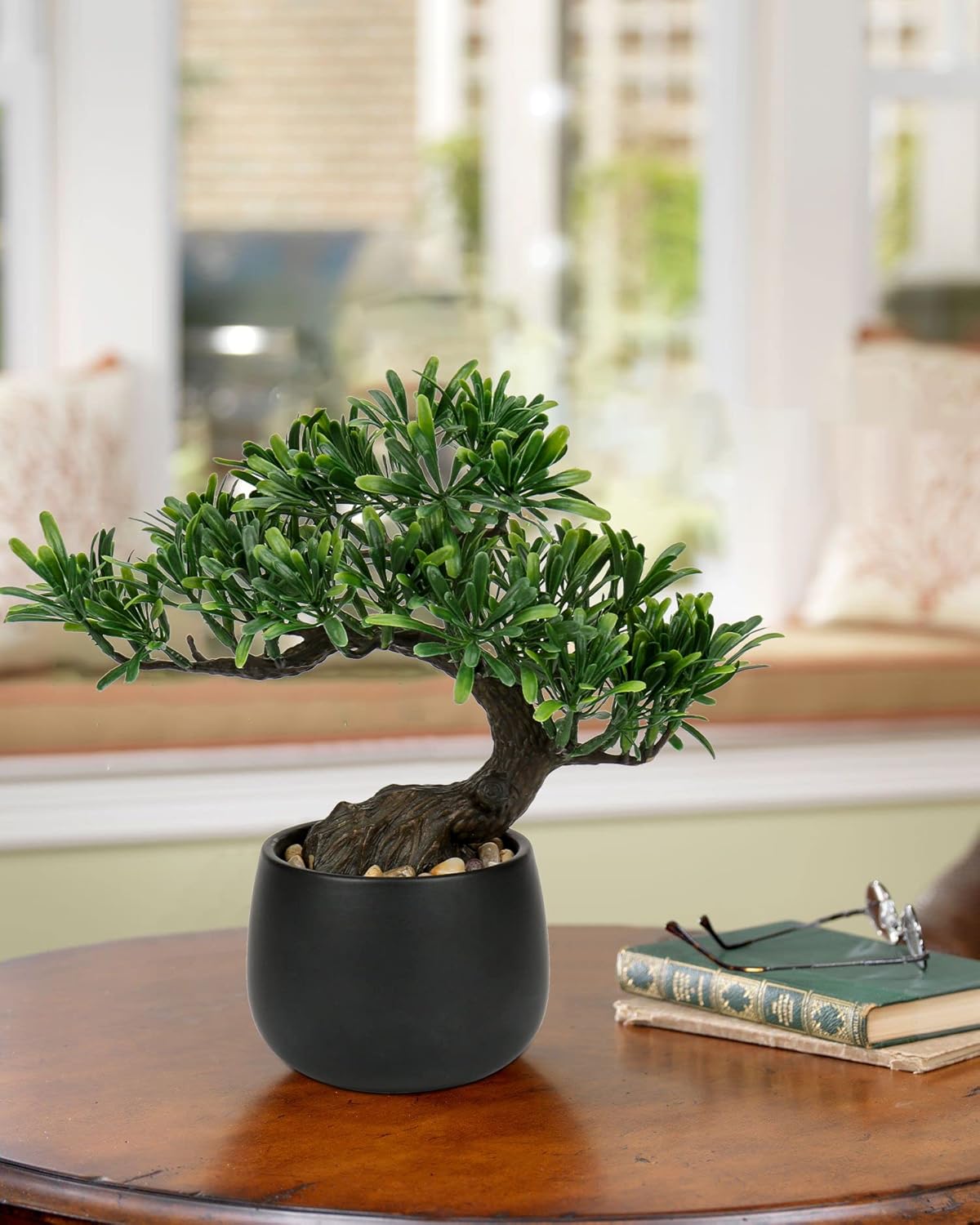 Artificial Bonsai Tree Juniper Faux Plants Indoor Fake Plants Decor with Ceramic Pots for Home