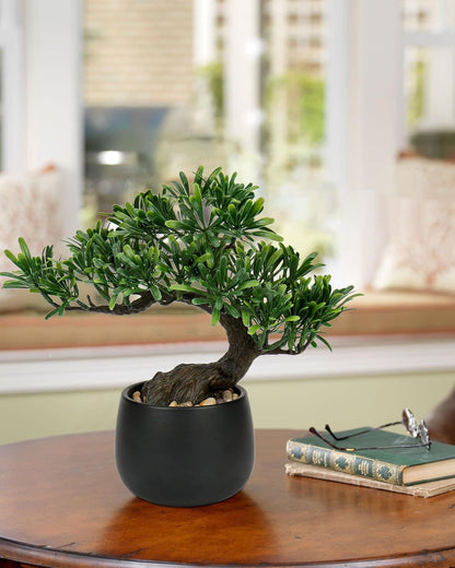 Artificial Bonsai Tree Juniper Faux Plants Indoor Fake Plants Decor with Ceramic Pots for Home