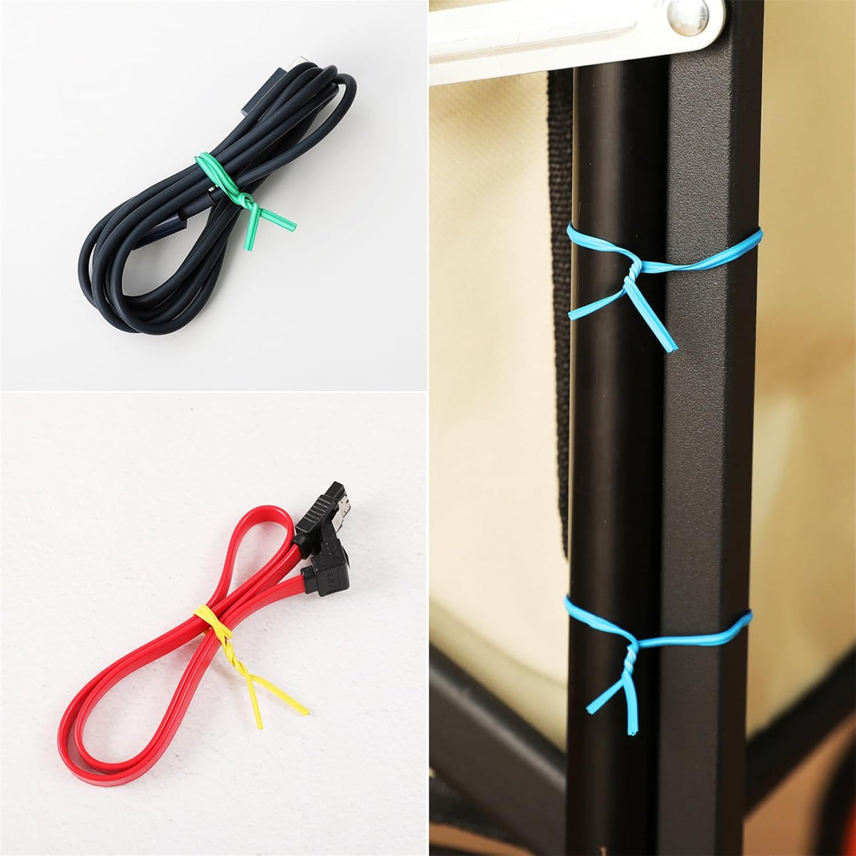 300 pcs 5 inches White Plastic Twist Ties, Cable Ties, for Bags, Gardening Tools