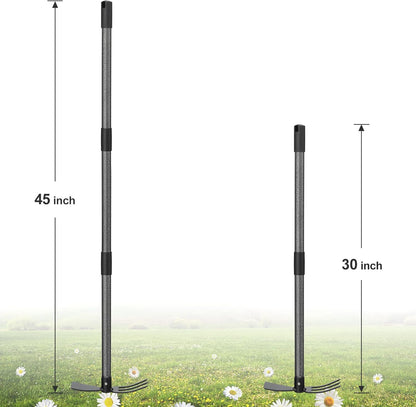 Hoe Garden Tool, 30 Inch Garden Hoe Long Handle for Weeding, Hoe Cultivator 2 in 1 Hand Garden