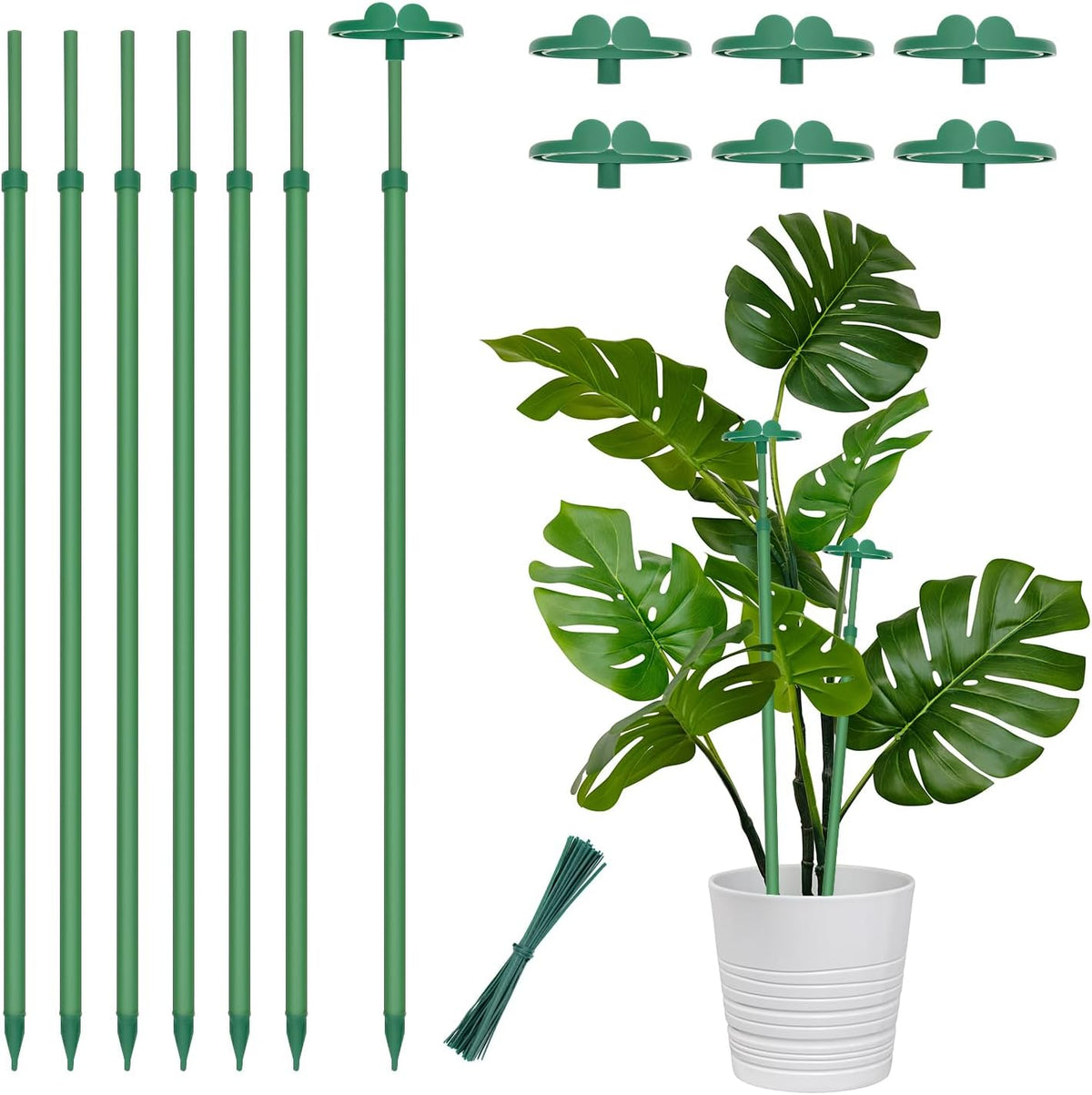 Extendable Plant Stakes, Length Scalable from 17.5IN to 30.1IN Plant Support Stake, Orchid Sticks