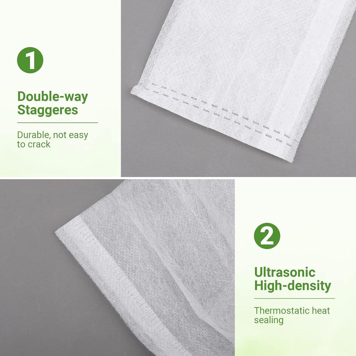 GREANER 400 PCS Nursery Bags - 5.5"x6.3", Biodegradable Plant Starter Bags, Thickened Non-Woven