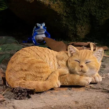 Garden Decor Cat Statue Outdoor Statue, Cat Figurines Garden Statues & Sculpture Decoration