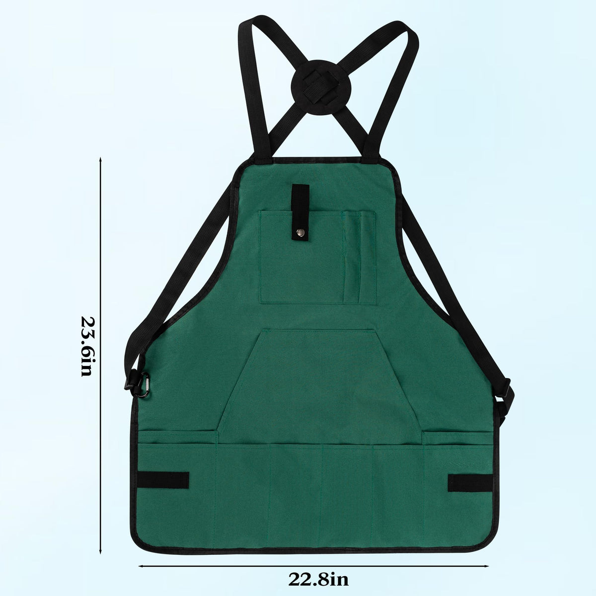 LUCKIPLUS Gardening Apron, Garden Apron for Women with Pockets, Waterproof 600D Heavy Duty Cross