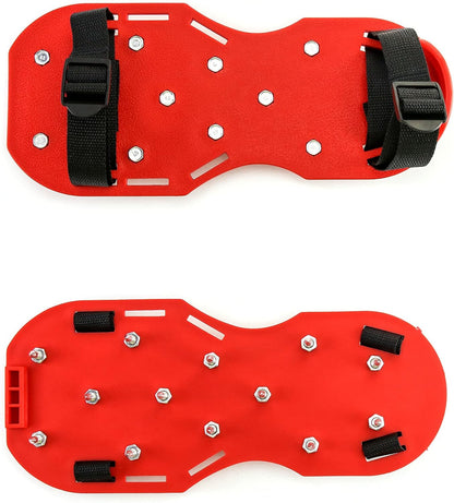 QWORK Gunite Spiked Shoes With 3/4” Short Spikes Perfect For Epoxy Floor, Overlays, Cover