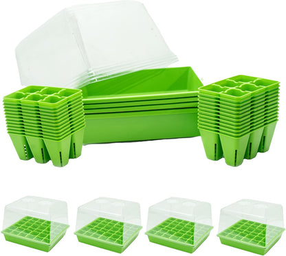 Bootstrap Farmer Countertop Seed Starter Kit in Green, Reusable 1010 Tray Bundle with Inserts and