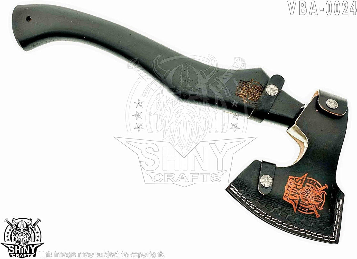 SHINY CRAFTS-Camping Axe Tomahawk Viking Bearded Axe Handmade Viking Axe with Ashwood Handle Viking