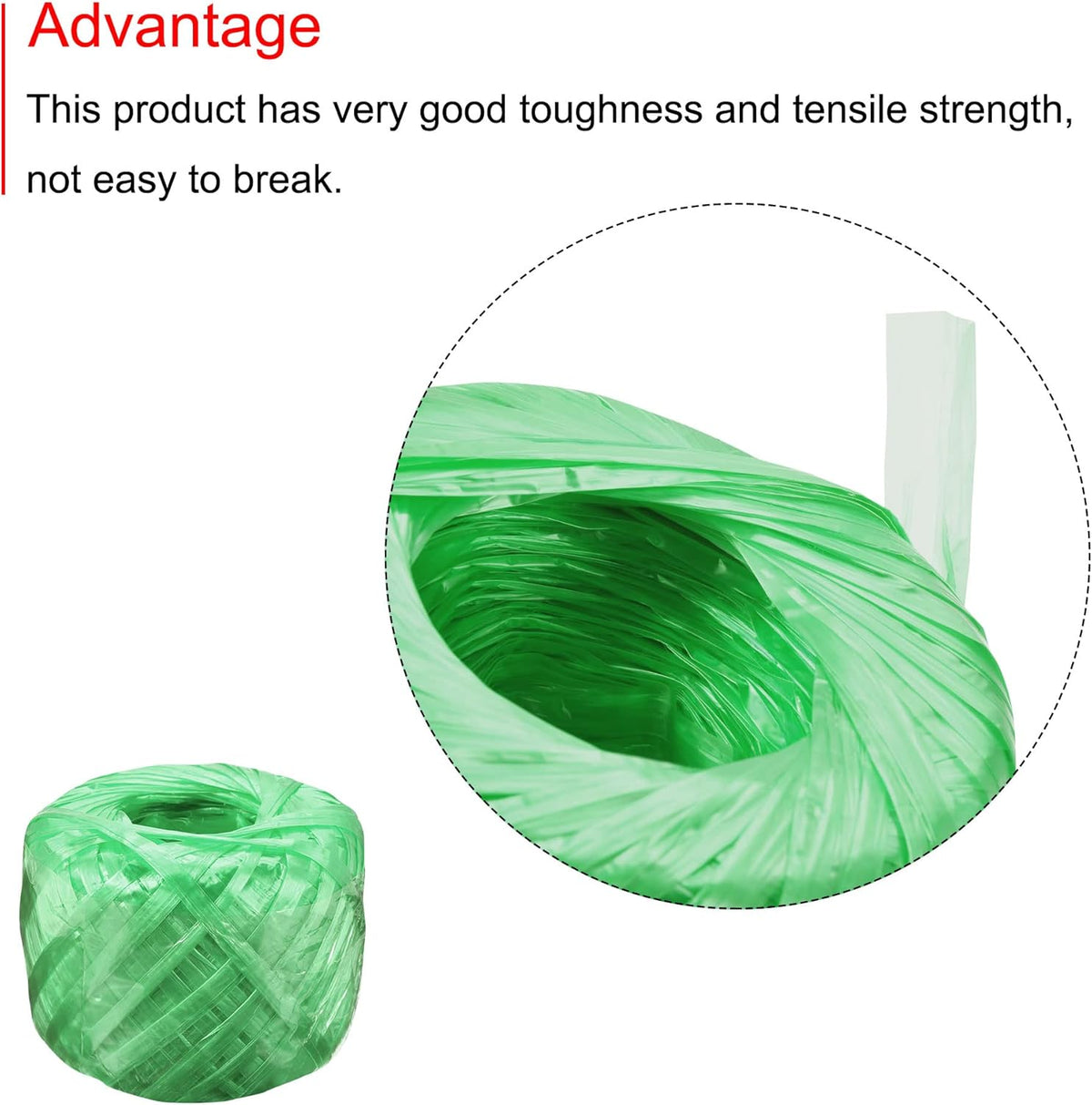 MECCANIXITY Polyester Nylon Plastic Rope Twine Household Bundled for Packing Gardening Craft,150m