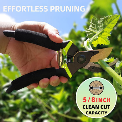 Loppers Hedge Clippers & Pruners Combo Set 3-Piece Hedge Shears, Sharp Tree Trimmer Branch Cutter