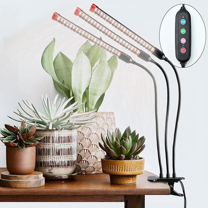 Gamechanger! 27W Power Home Plug, NOT 10W Adapter, FECiDA 3Head Clip Grow Lights for Seed Starting