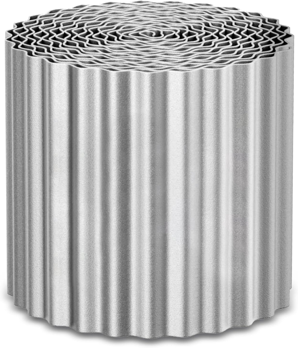 Corrugated Metal Garden Edging 6" x 50Ft, Sturdy Lawn Edging Border, Landscape Edging Border for