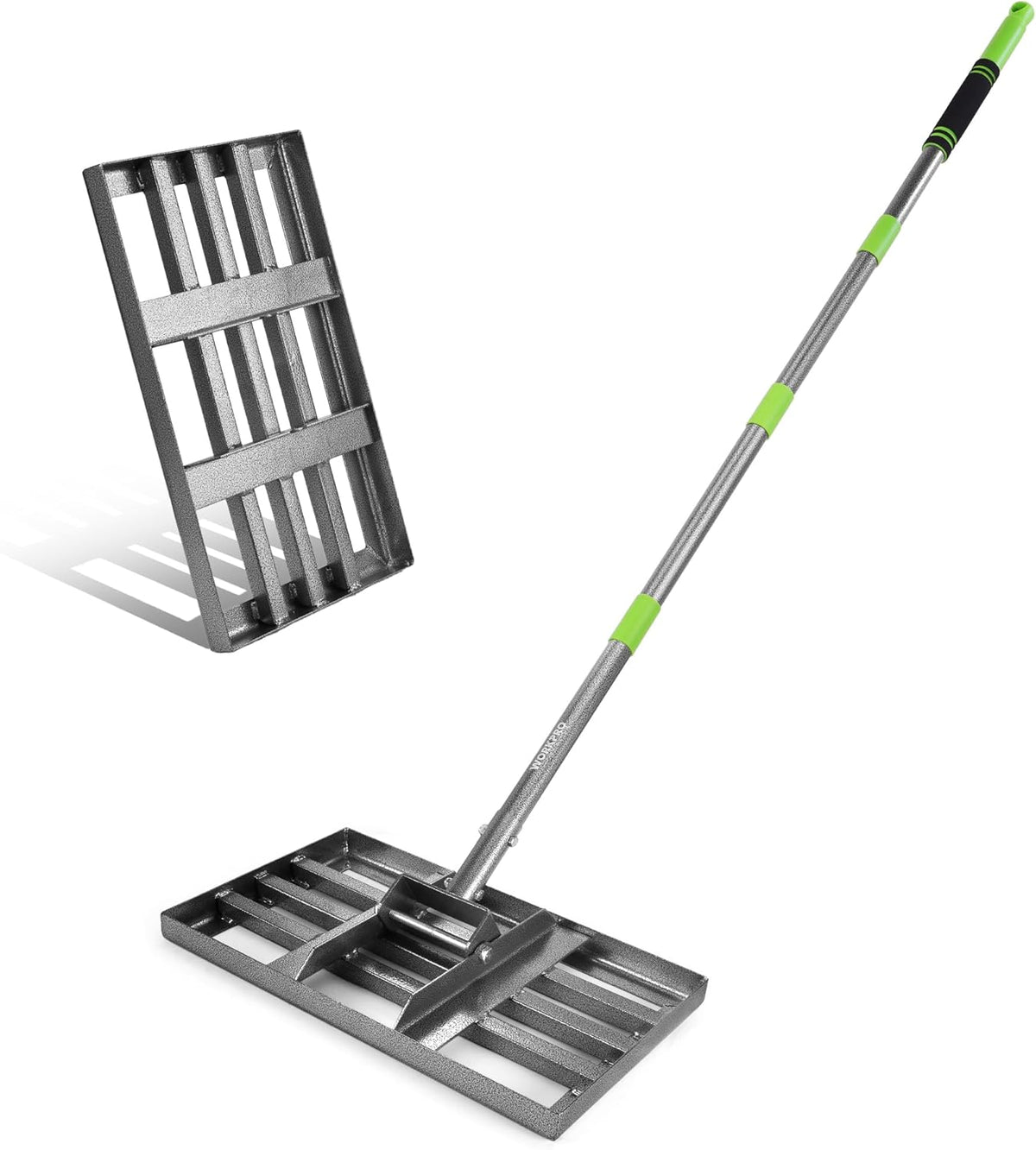 WORKPRO Lawn Leveling Rake, Heavy Duty Leveling Rake with 17” x 10” Ground Plate, Yard Leveling
