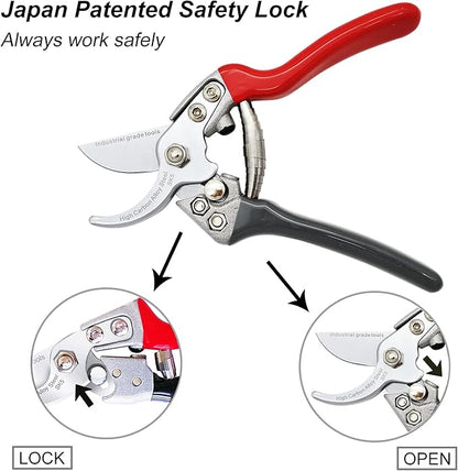 TONMA Pruning Shears [Made in Japan] Professional 7.5 Inch Premium Plant Garden Scissors Secateurs