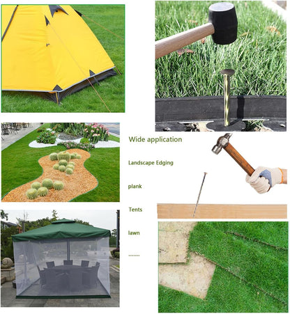 Artificial Turf Stakes Galvanized Metal Spiral Landscape Spikes for Fake Landscaping Grass, 35