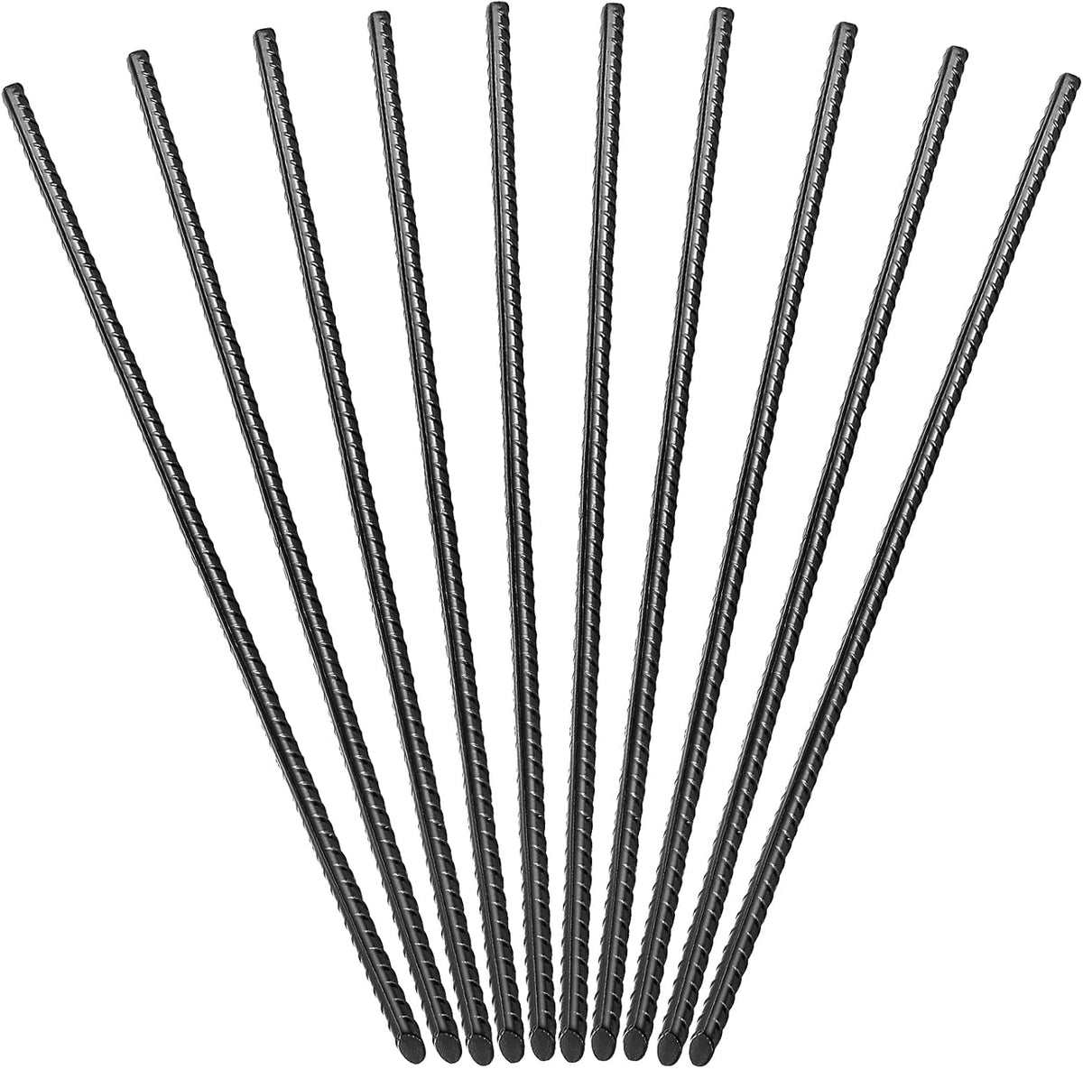 20 Pack 16 Inch Straight Rebar Stakes, 3/8" Thick Steel Heavy Duty Anchor Ground Rebar Stakes with