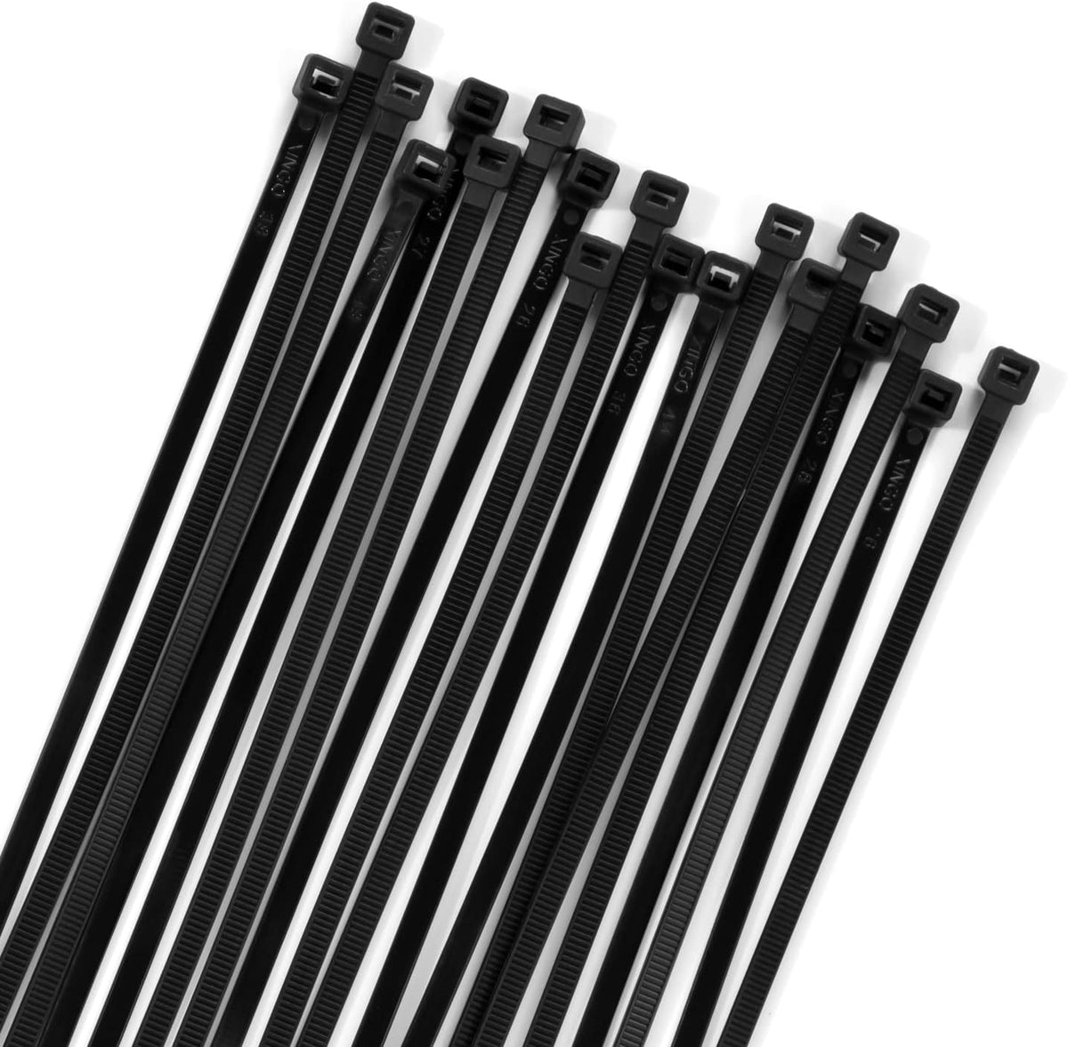 XINGO 100PCS Cable Zip Ties Heavy Duty, Premium Nylon Plastic Wire Ties with 50 Pounds Tensile