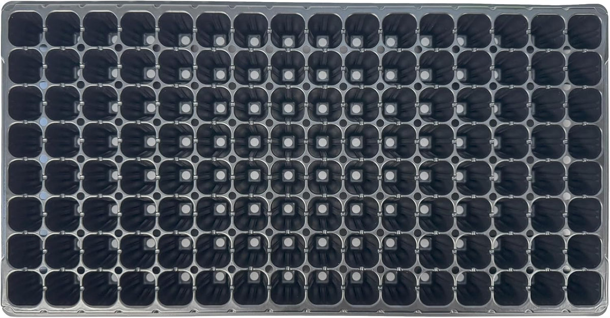 128 Cell Seedling Plastic Nursery Trays, 10 Pack, Thick Durable Germination Plug Trays, 1280 Cells
