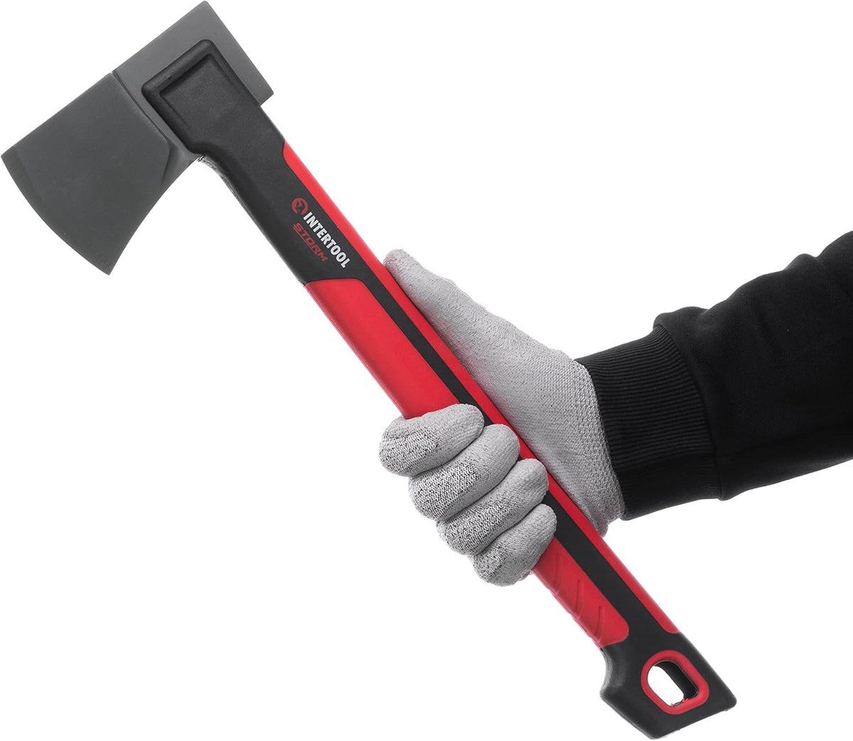 INTERTOOL Long Hatchet Camping Axe for Wood Chopping and Kindling - 18" Ax Tool for Splitting