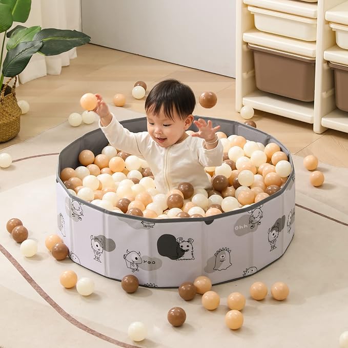 TRENDPLAY Plastic Balls for Ball Pits 2.2 Inch, Pack of 50 100 200 500 Hollow Balls, Perfect for