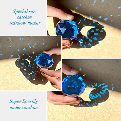 Fonmy Gazing Ball Spiral Tail -Decorative Wind Spinner Sun Catcher Rainbow Maker 11 inch Tail and 2