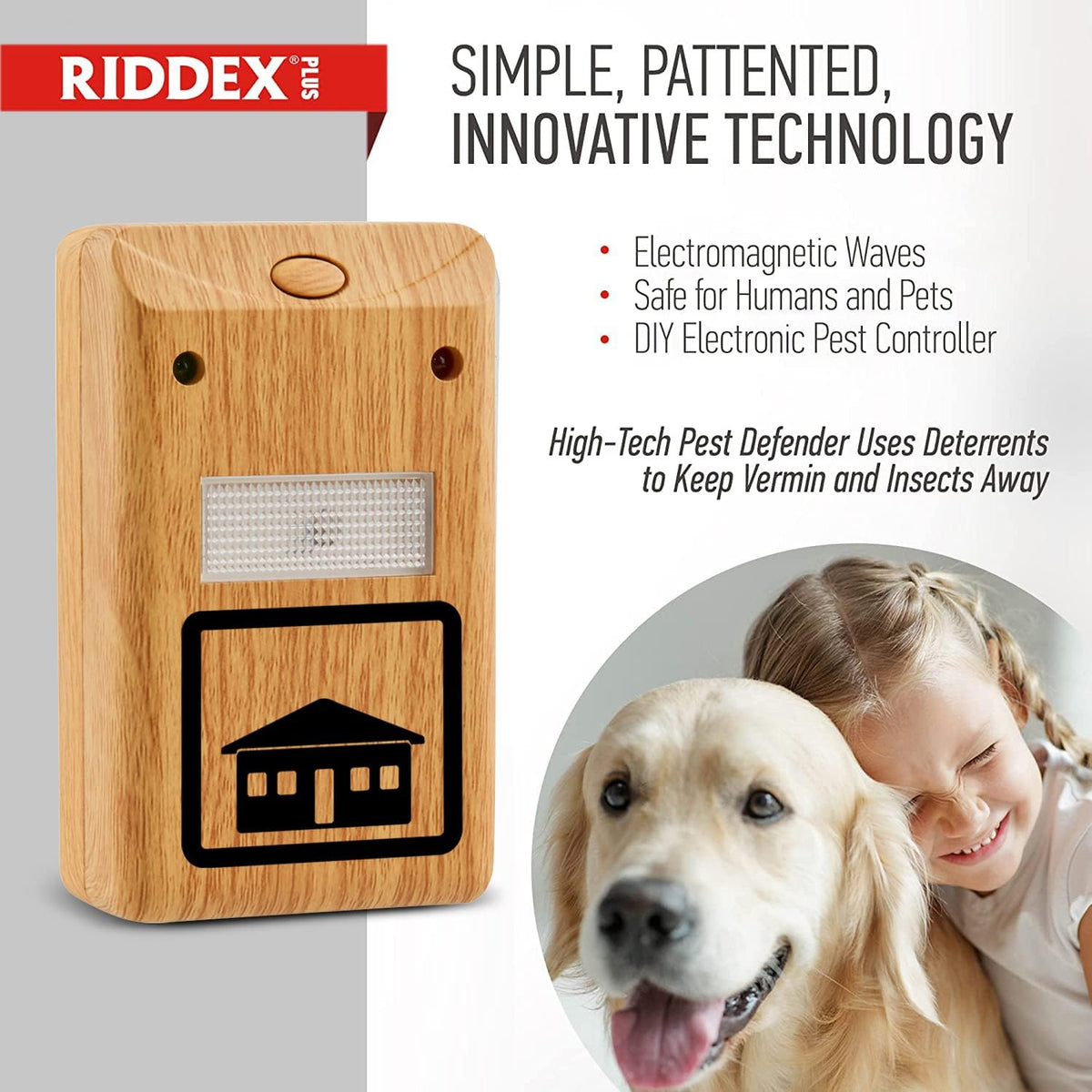 RIDDEX Plus Insect Control- Plug in, Mouse Deterrent - Pest Control for Defense Against Rats, Mice
