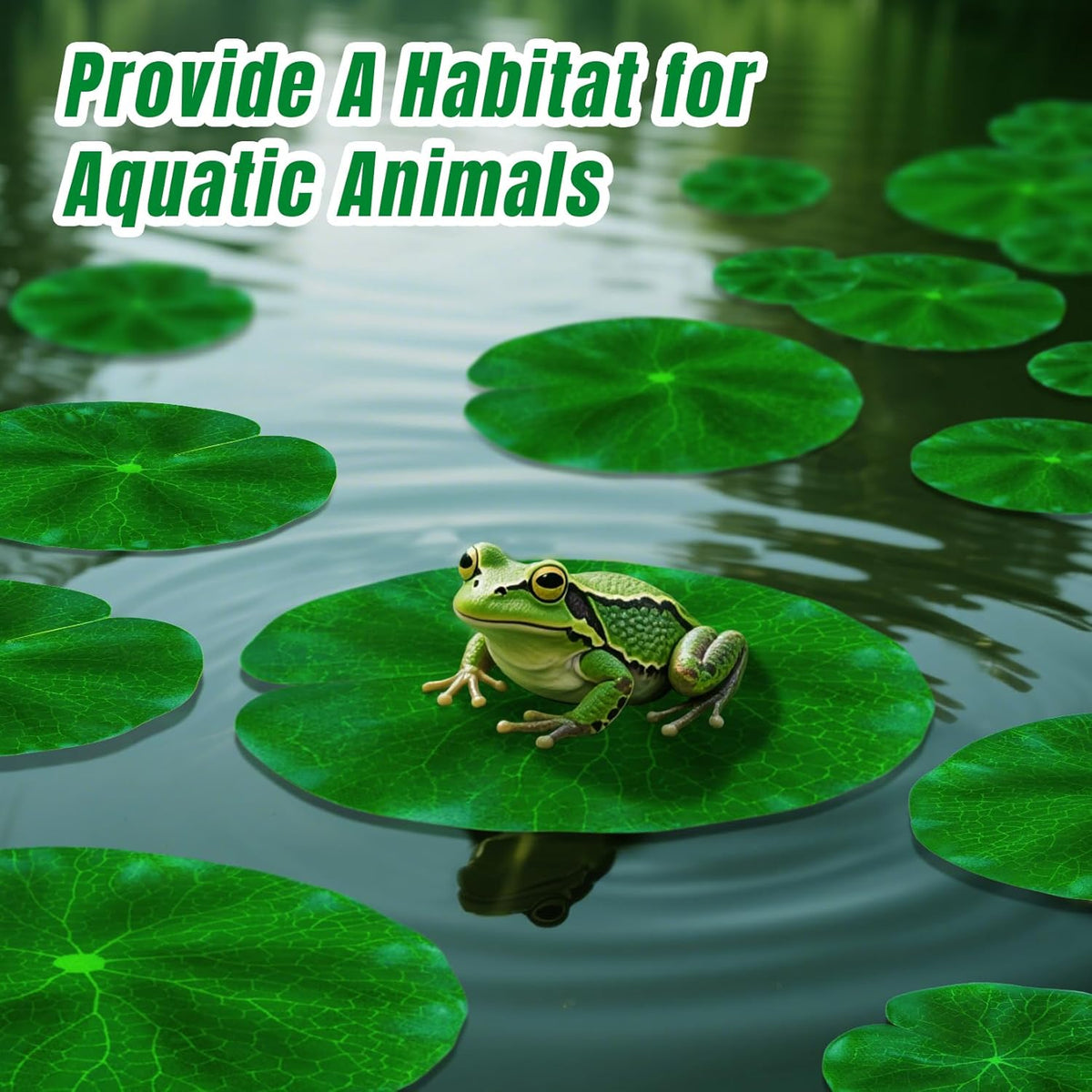 18PCS Lily Pads for Ponds Artificial Pond Plants Floating Flowers for Pool Aquarium Plants Lotus