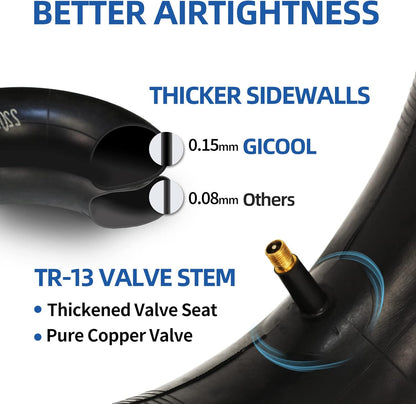 GIGOOL 4.80/4.00-8" Replacement Tire and Inner Tube Set, 2 Pack, 15" Heavy Duty Tire and Wheel