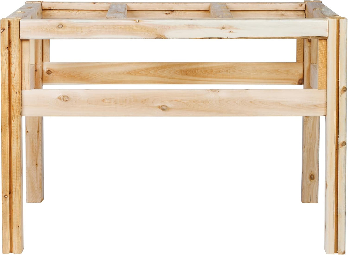 Greenes Fence Six Bucket Elevated Cedar Wood Garden Frame, 43 in. x 28 in. x 30 in. - Made in USA